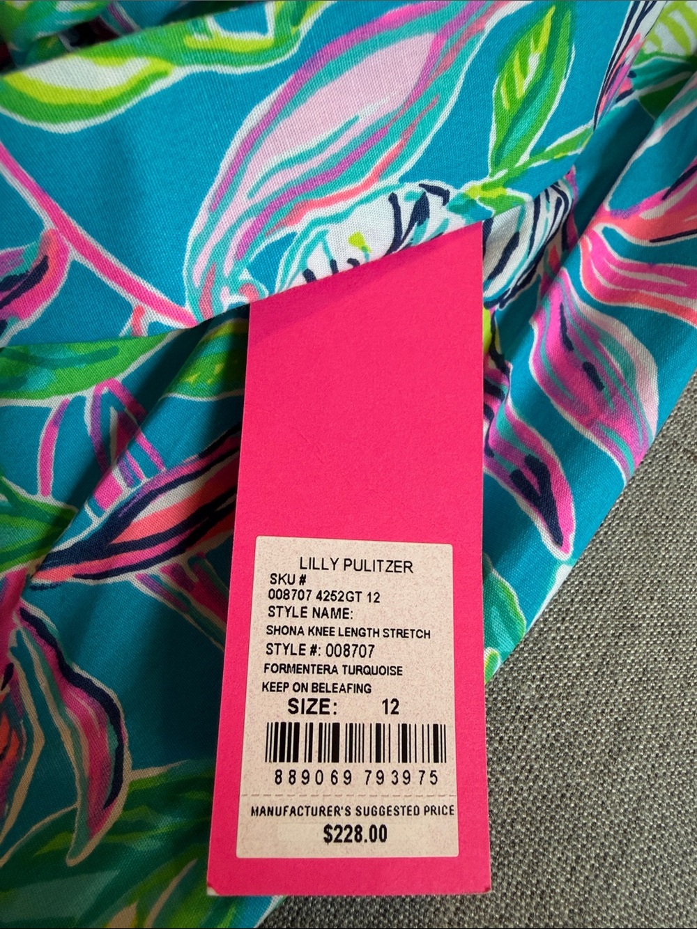 NWT Lilly Pulitzer Shona Knee lenght Stretch Sz 12 - Picture 4 of 4